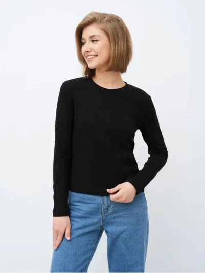 Лонгслив женский черный - 3